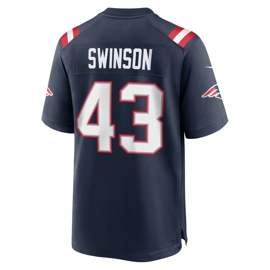 New England Patriots Bradyn Swinson Nike Navy Game Jersey