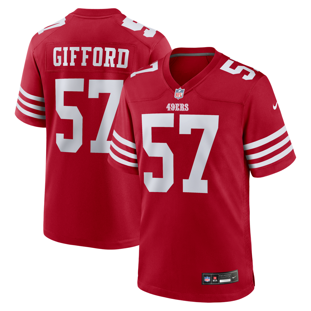 San Francisco 49ers Luke Gifford Nike Scarlet Game Jersey
