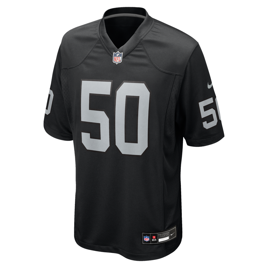 Las Vegas Raiders Segun Olubi Nike Black Game Jersey