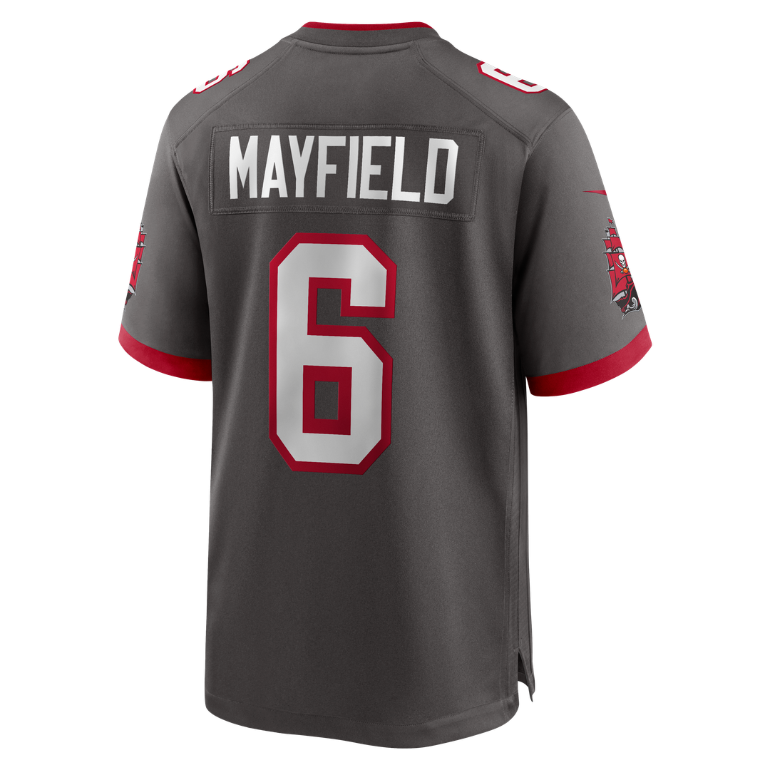 Tampa Bay Buccaneers Baker Mayfield Nike Pewter Alternate Game Jersey