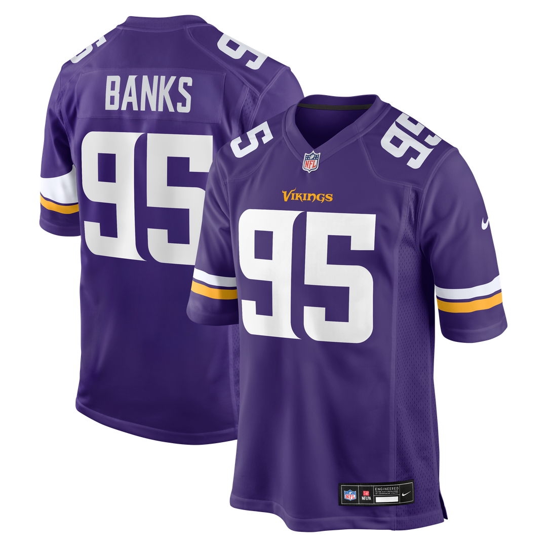 Minnesota Vikings Caleb Banks Nike Purple Game Jersey