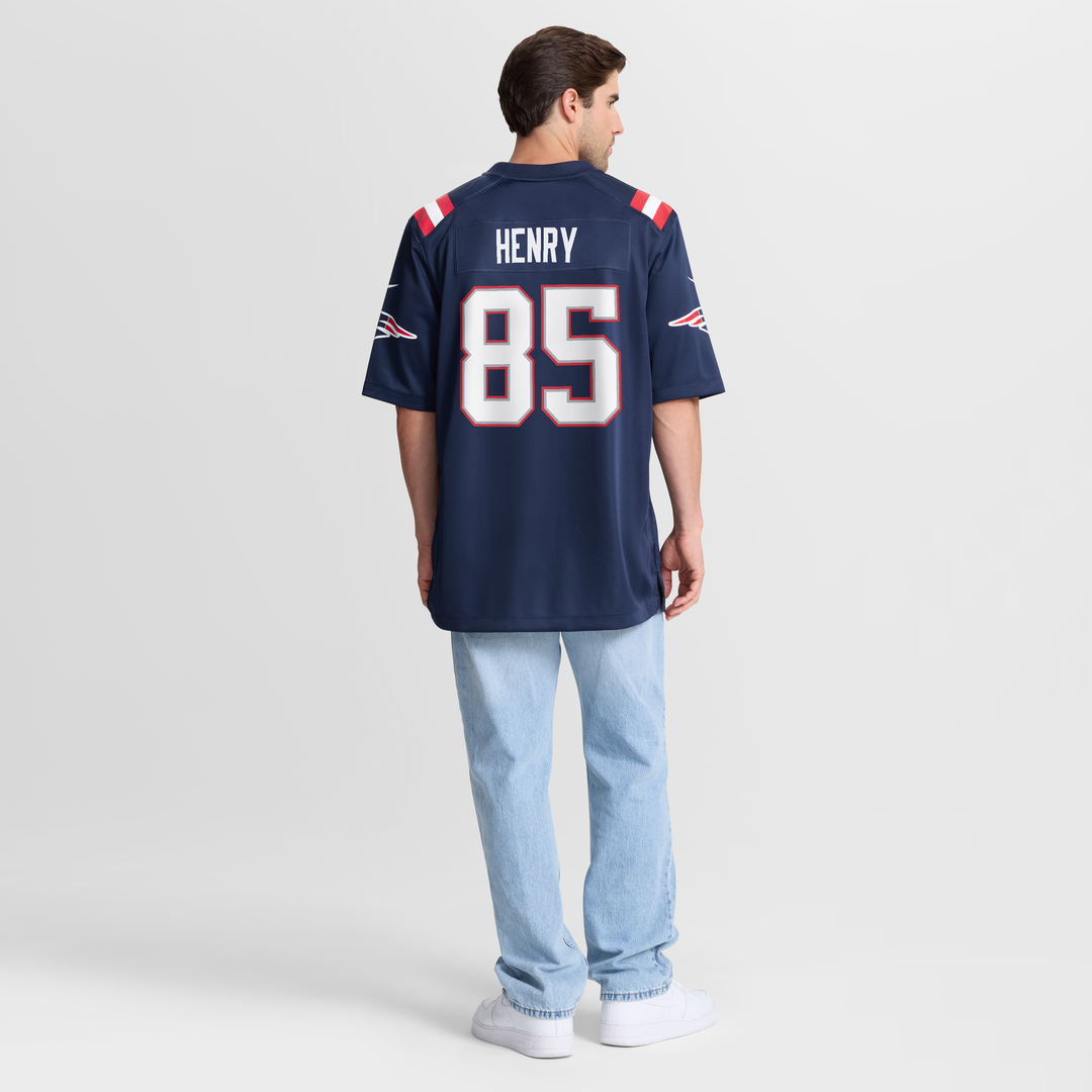 New England Patriots Hunter Henry Nike Navy Game Jersey