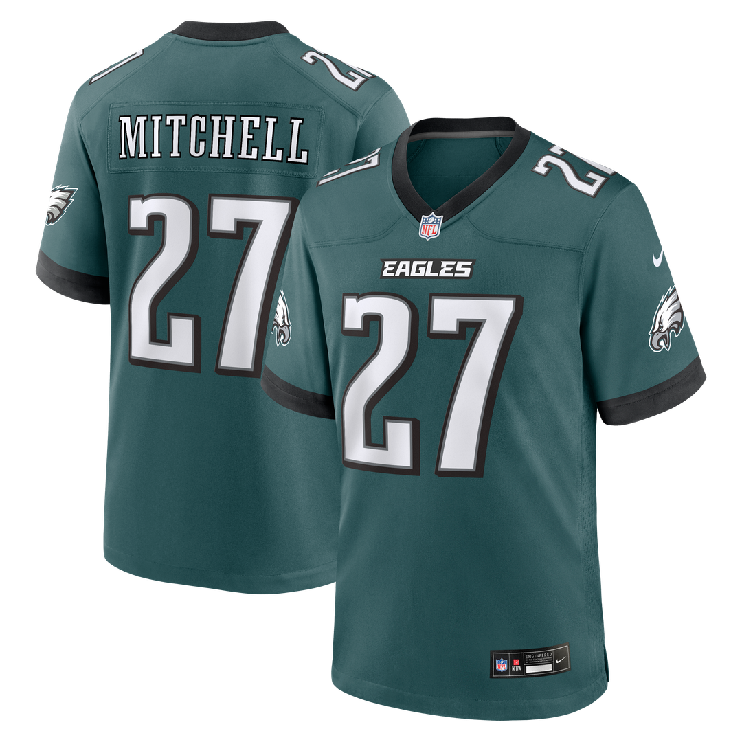 Philadelphia Eagles Quinyon Mitchell Nike Midnight Green Game Jersey