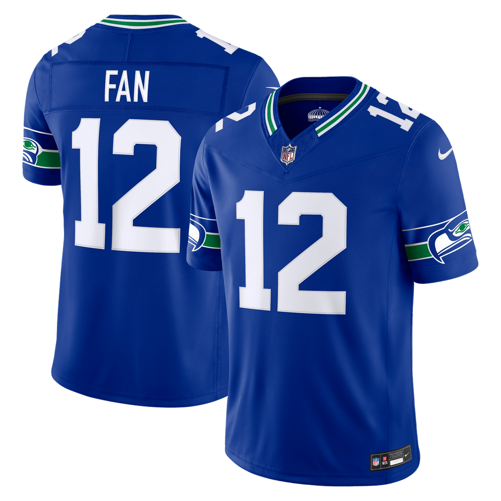 Seattle Seahawks 12s Nike Royal Alternate Vapor FUSE Stitched Limited Jersey