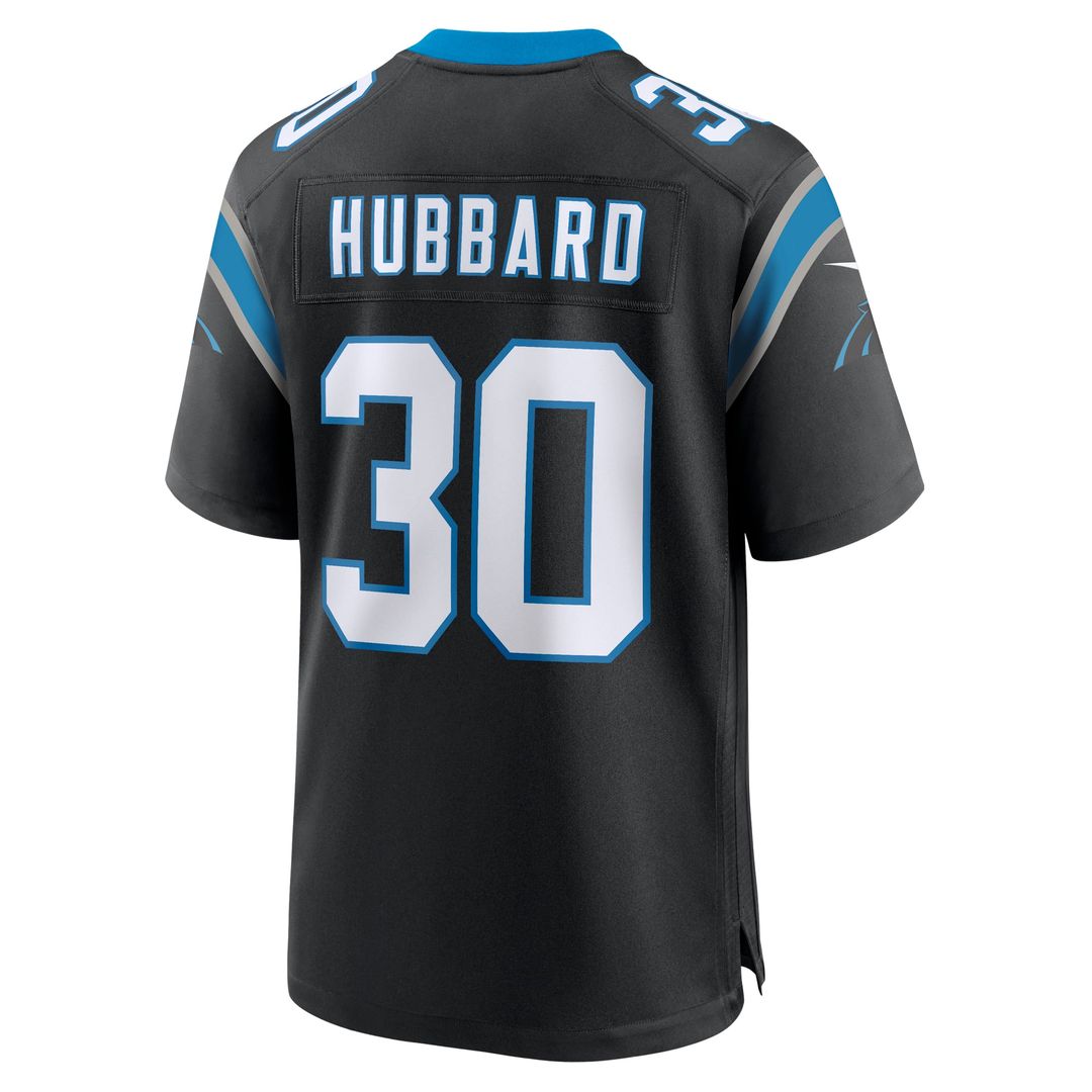 Carolina Panthers Chuba Hubbard Nike Black Game Jersey