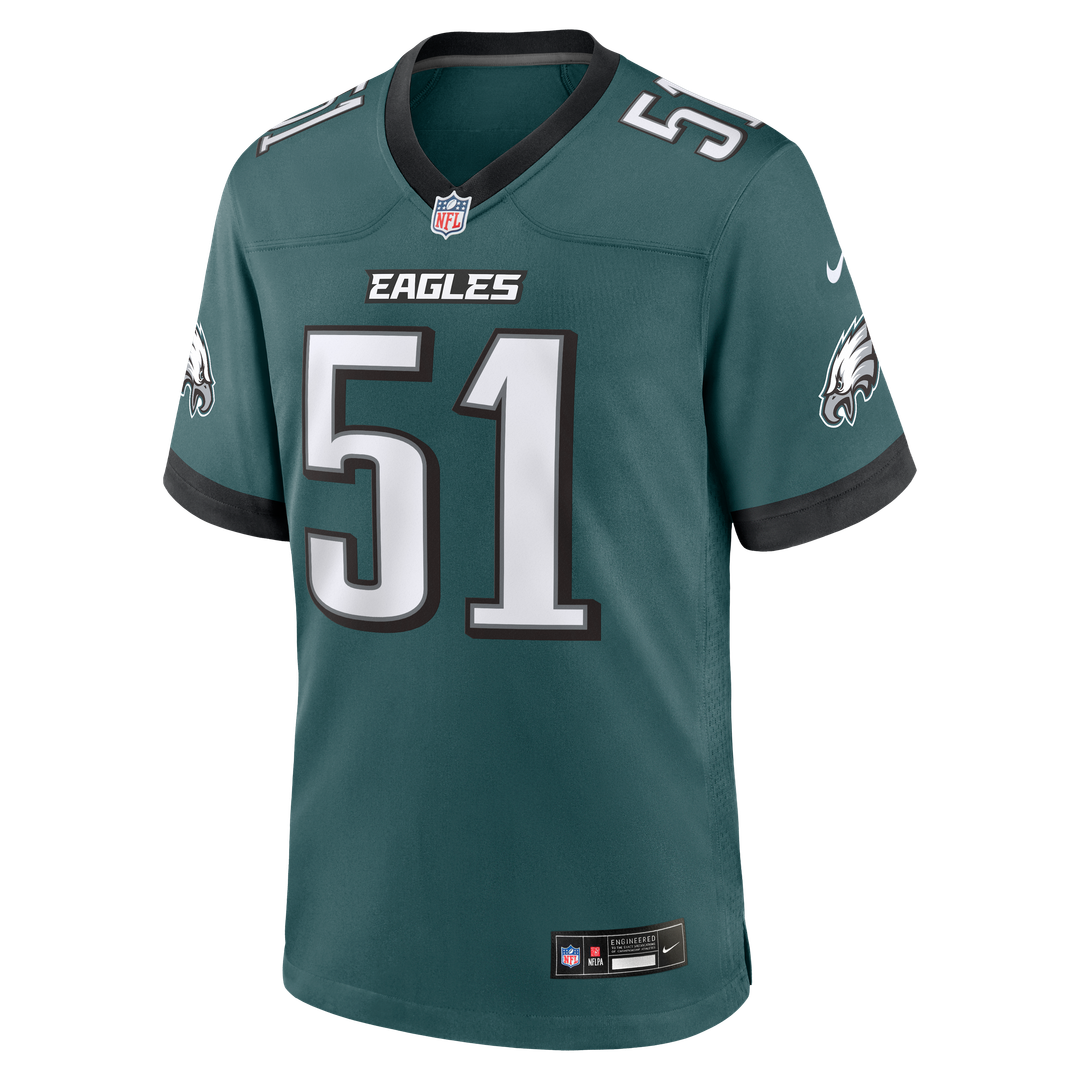 Philadelphia Eagles Cam Jurgens Nike Midnight Green Game Jersey