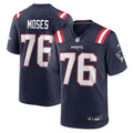 New England Patriots Morgan Moses Nike Navy Game Jersey