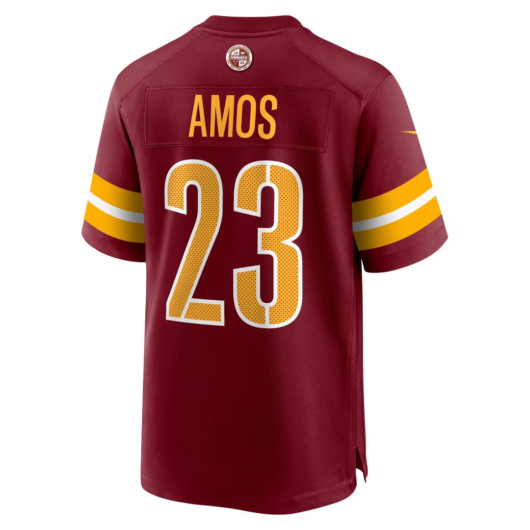 Washington Commanders Trey Amos Nike Burgundy Game Jersey