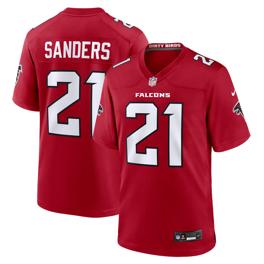 Atlanta Falcons Deion Sanders Nike Red Retired Game Jersey
