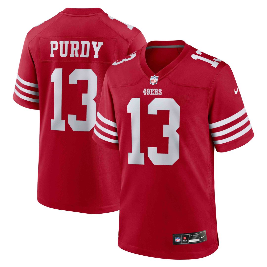 San Francisco 49ers Brock Purdy Nike Scarlet Game Jersey