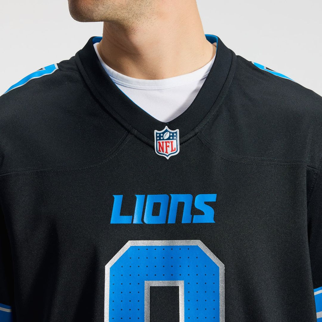 Detroit Lions Jahmyr Gibbs Nike Black 2nd Alternate Game Jersey