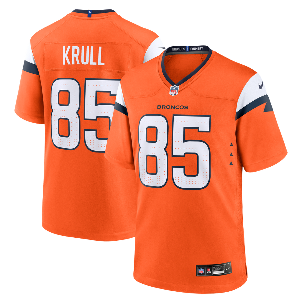 Denver Broncos Lucas Krull Nike Orange Game Jersey