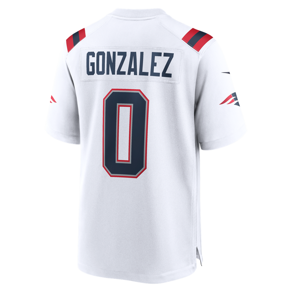 New England Patriots Christian Gonzalez Nike Navy Game Jersey