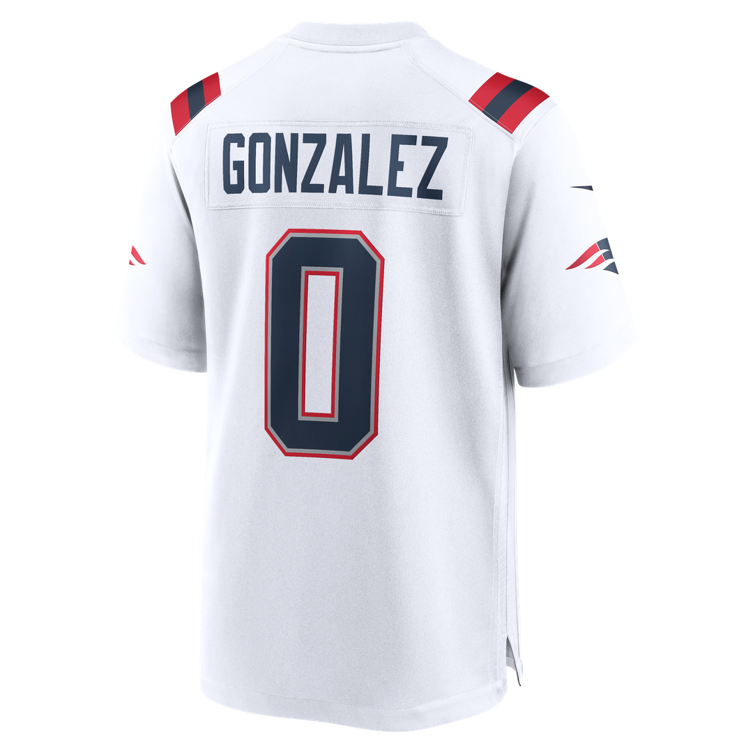 New England Patriots Christian Gonzalez Nike Navy Game Jersey