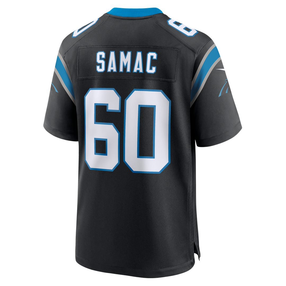 Carolina Panthers Nick Samac Nike Black Game Jersey
