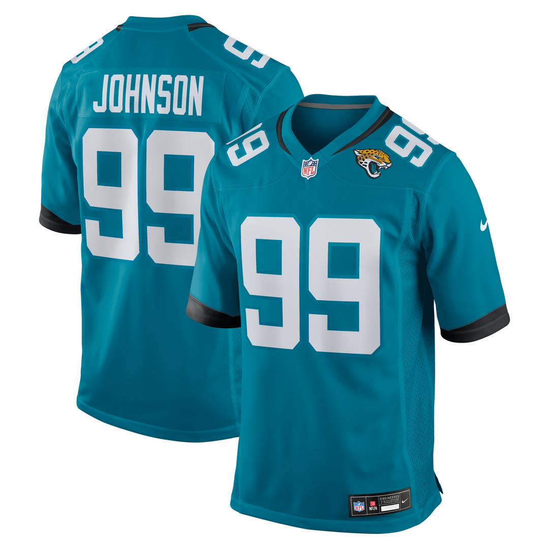 Jacksonville Jaguars Austin Johnson Nike Teal Game Jersey