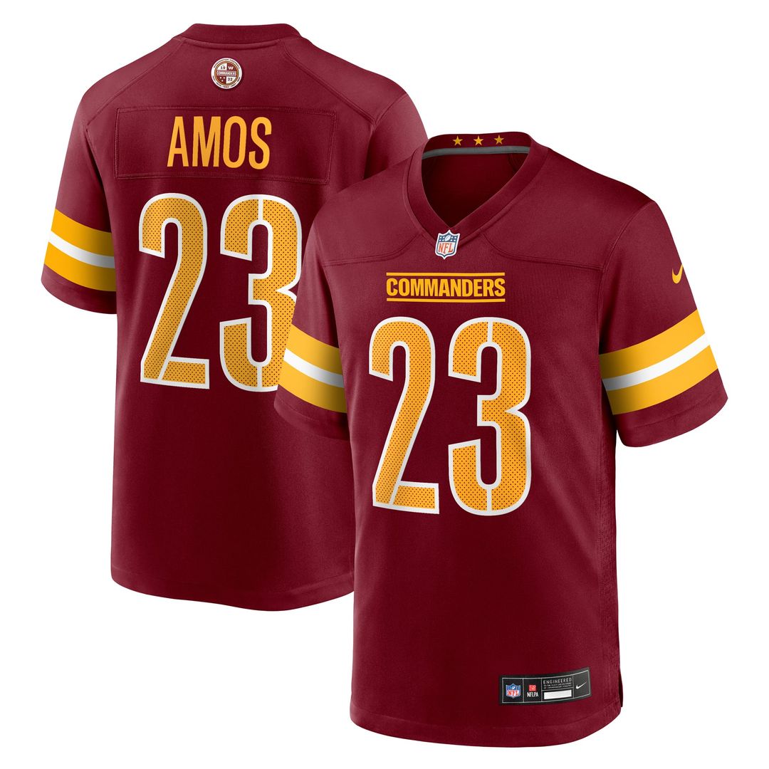 Washington Commanders Trey Amos Nike Burgundy Game Jersey