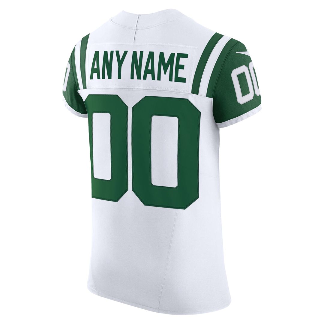 New York Jets Nike White Vapor FUSE Elite Custom Jersey