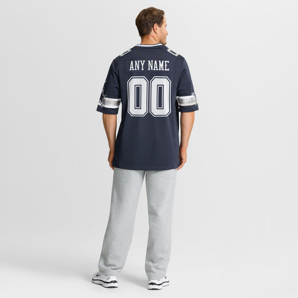 Dallas Cowboys Nike Navy Custom Jersey