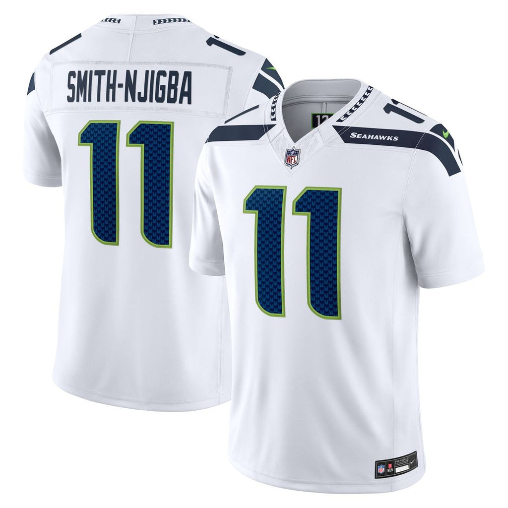 Seattle Seahawks Jaxon Smith - Njigba Nike White Vapor FUSE Stitched Limited Jersey