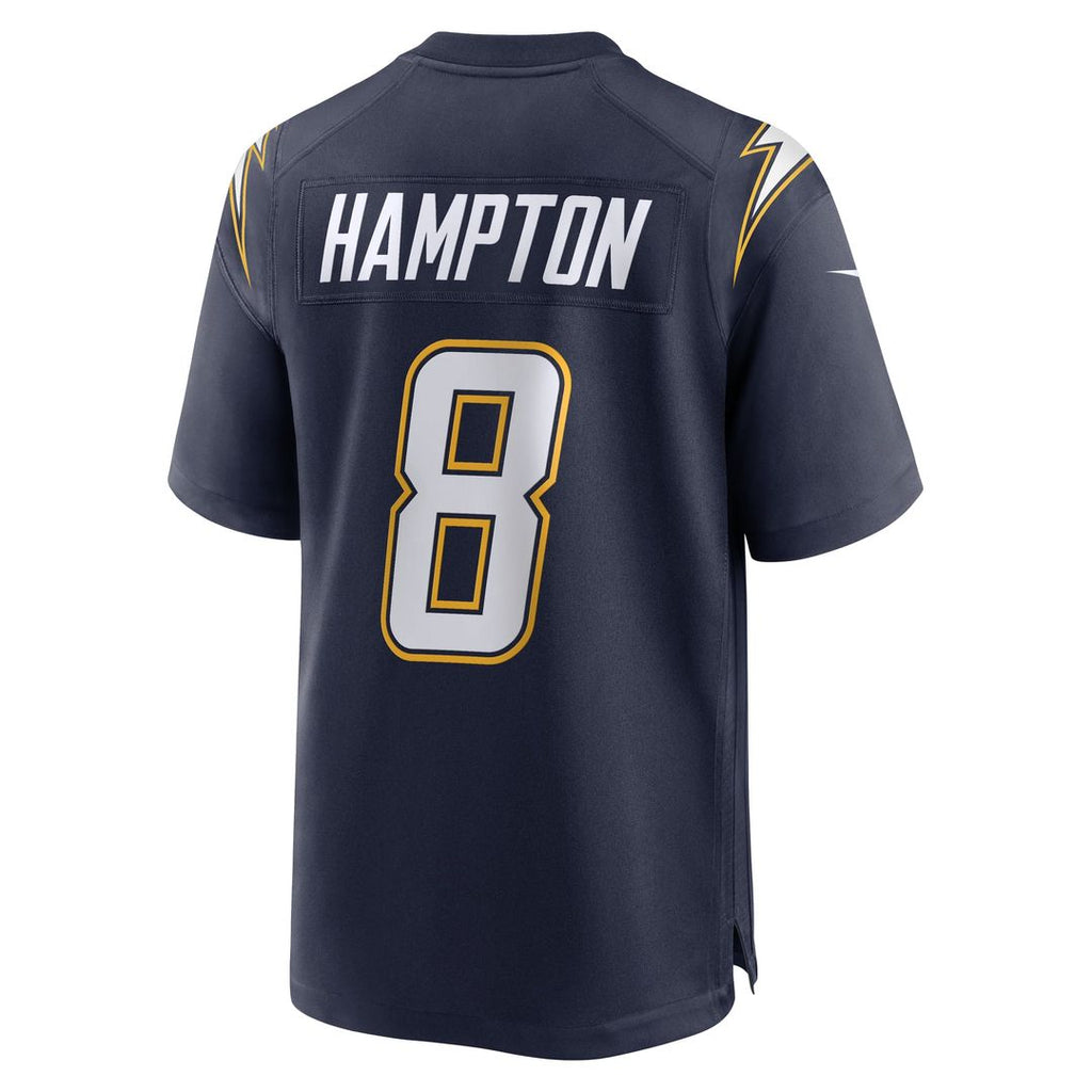 Los Angeles Chargers Omarion Hampton Nike Navy Alternate Super Chargers Game Jersey