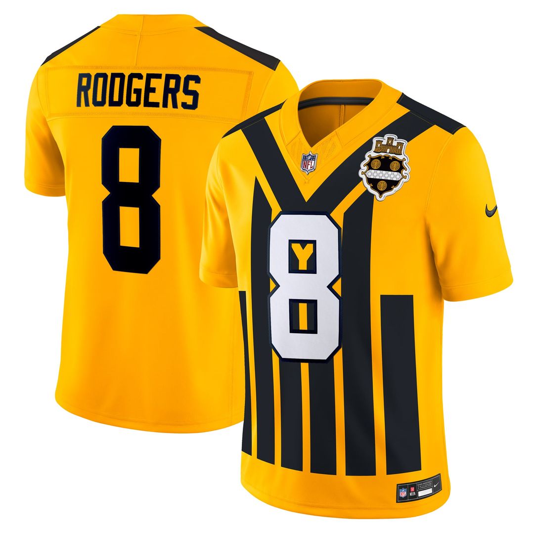 Pittsburgh Steelers Aaron Rodgers Nike Gold Alternate Vapor FUSE Limited Jersey