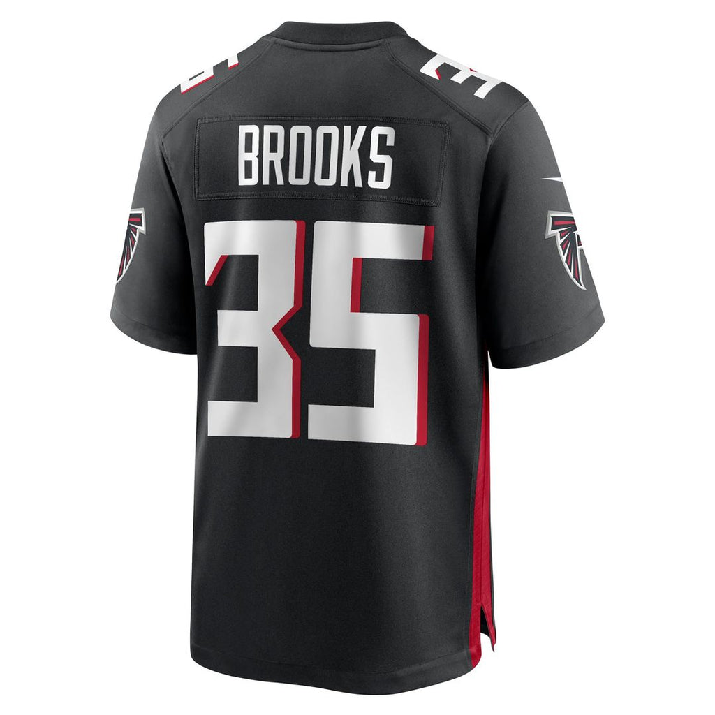 Atlanta Falcons Natrone Brooks Nike Black Game Jersey