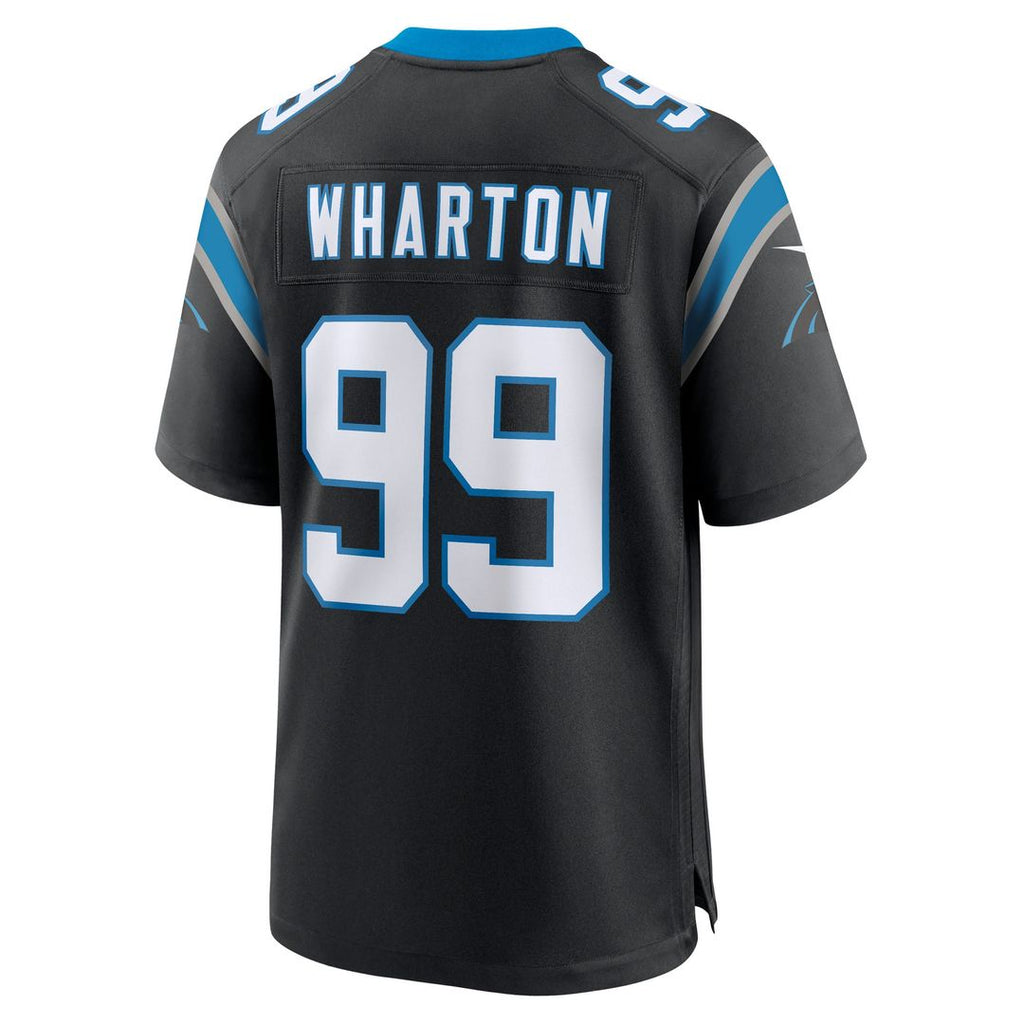 Carolina Panthers Tershawn Wharton Nike Black Game Jersey