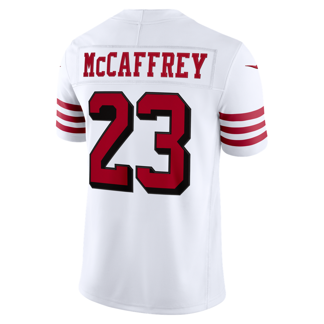 San Francisco 49ers Christian McCaffrey Nike White Alternate Vapor FUSE Stitched Limited Jersey