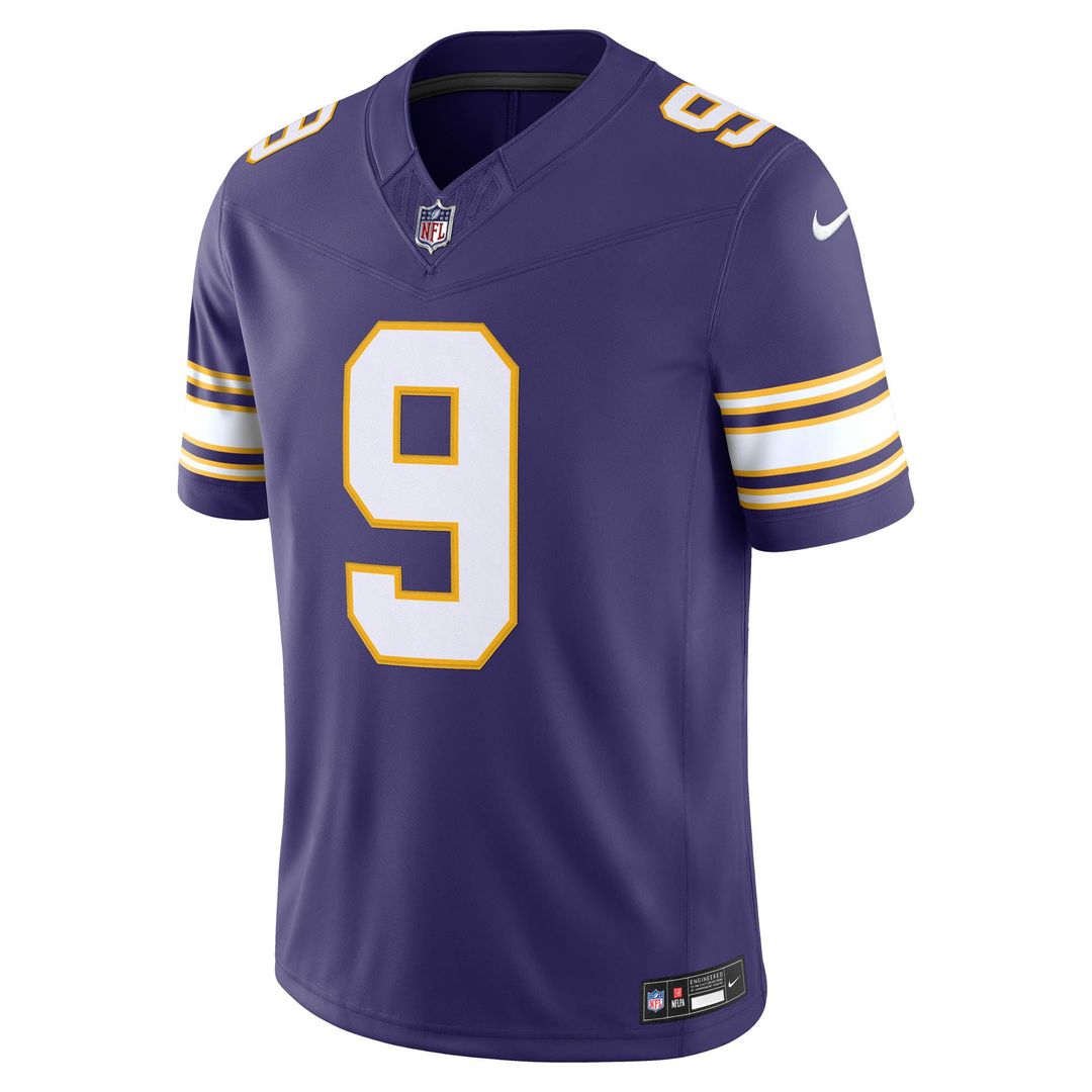 Minnesota Vikings J.J. McCarthy Nike Purple Alternate Classic Vapor FUSE Stitched Limited Jersey