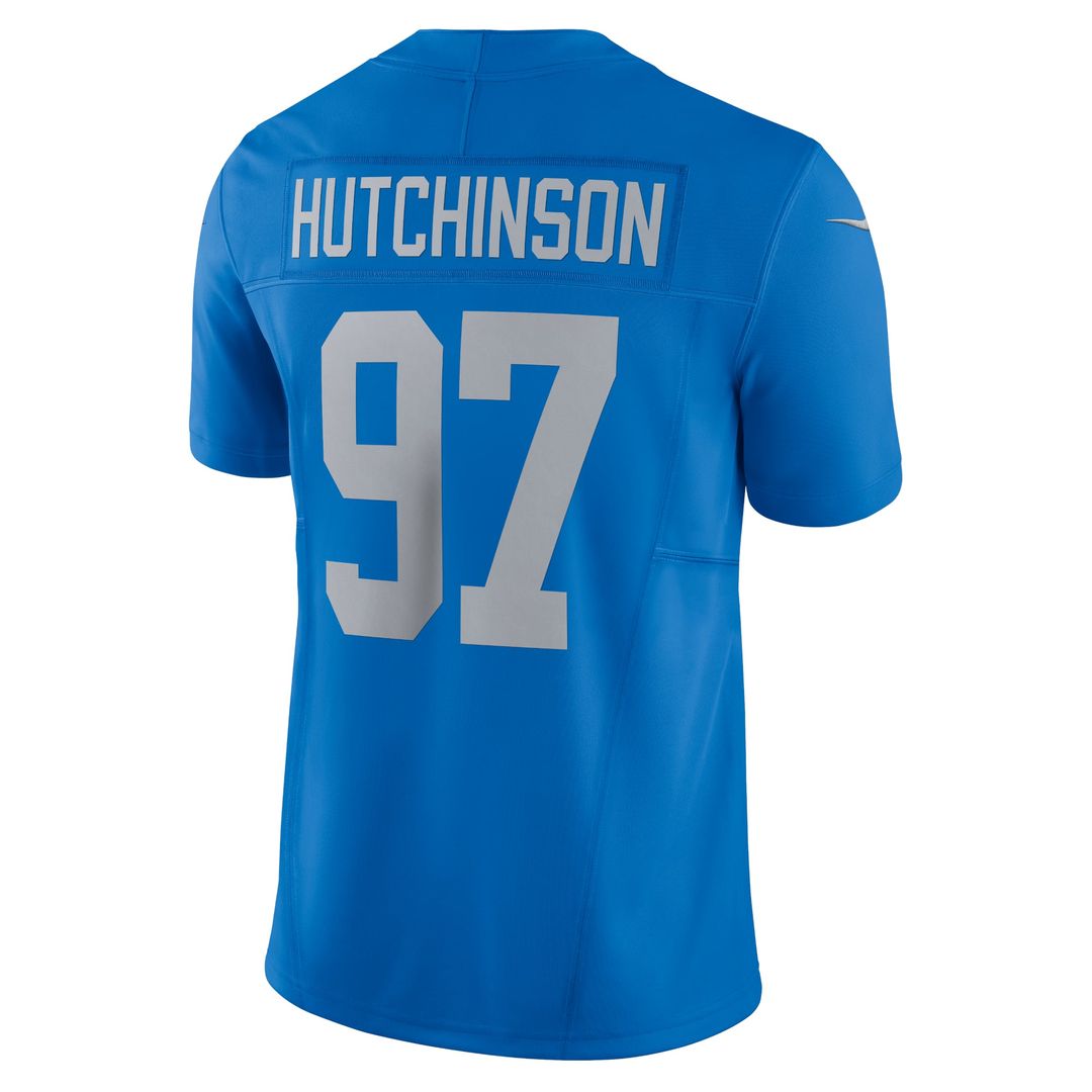 Detroit Lions Aidan Hutchinson Nike Blue Vapor FUSE Alternate Limited Jersey