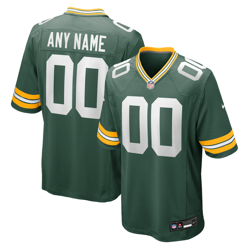 Green Bay Packers Nike Green Custom Jersey