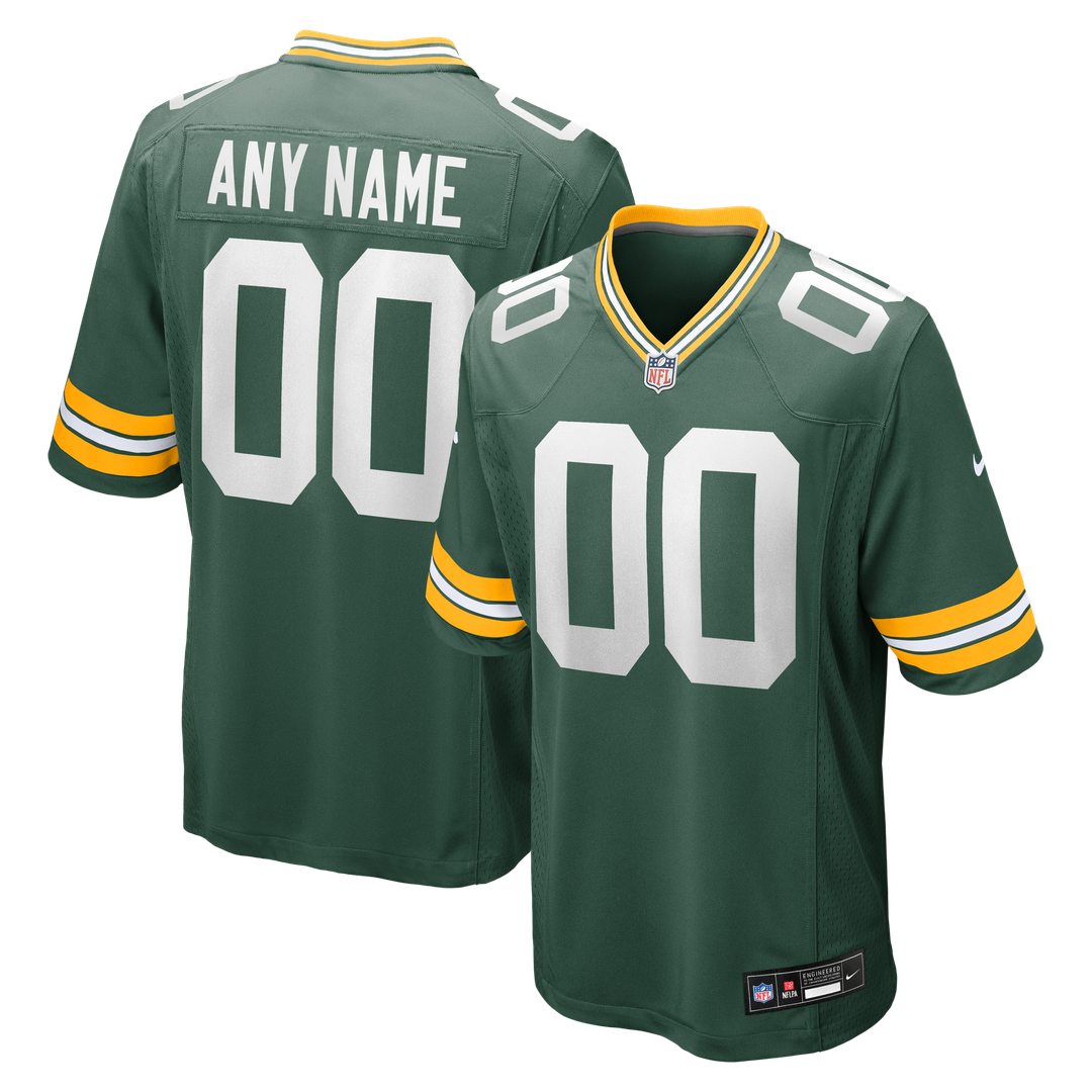 Green Bay Packers Nike Green Custom Jersey