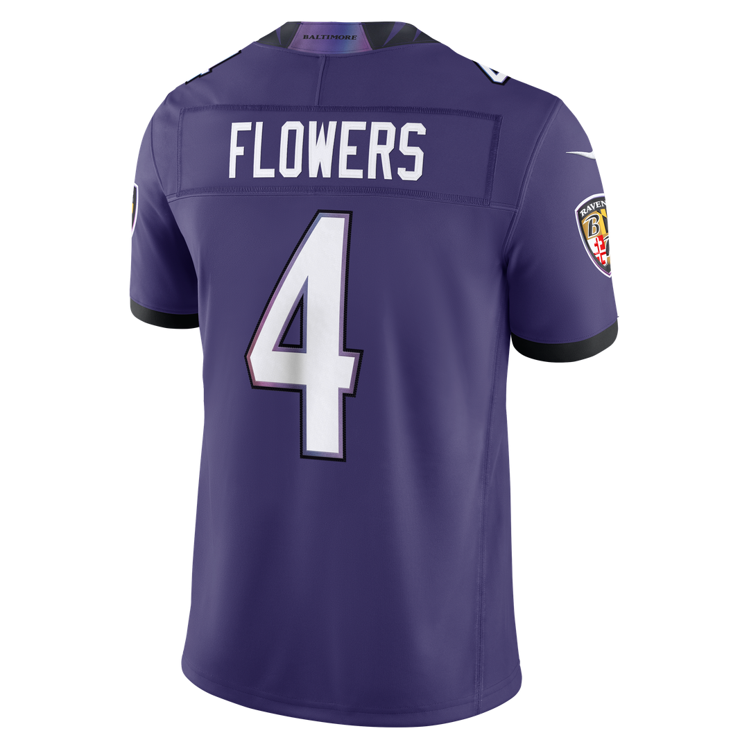 Baltimore Ravens Zay Flowers Nike Purple Team Vapor FUSE Stitched Limited Jersey