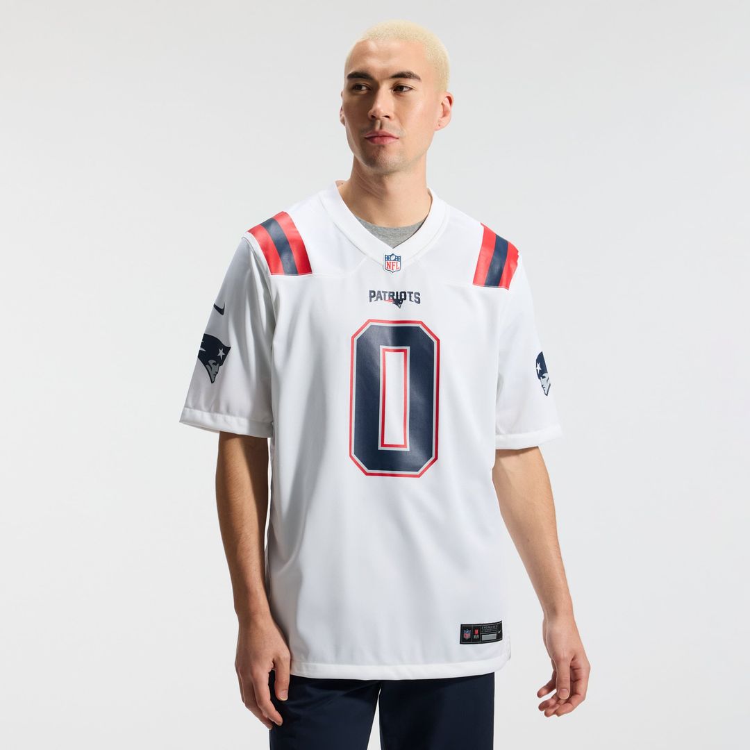 New England Patriots Christian Gonzalez Nike Navy Game Jersey