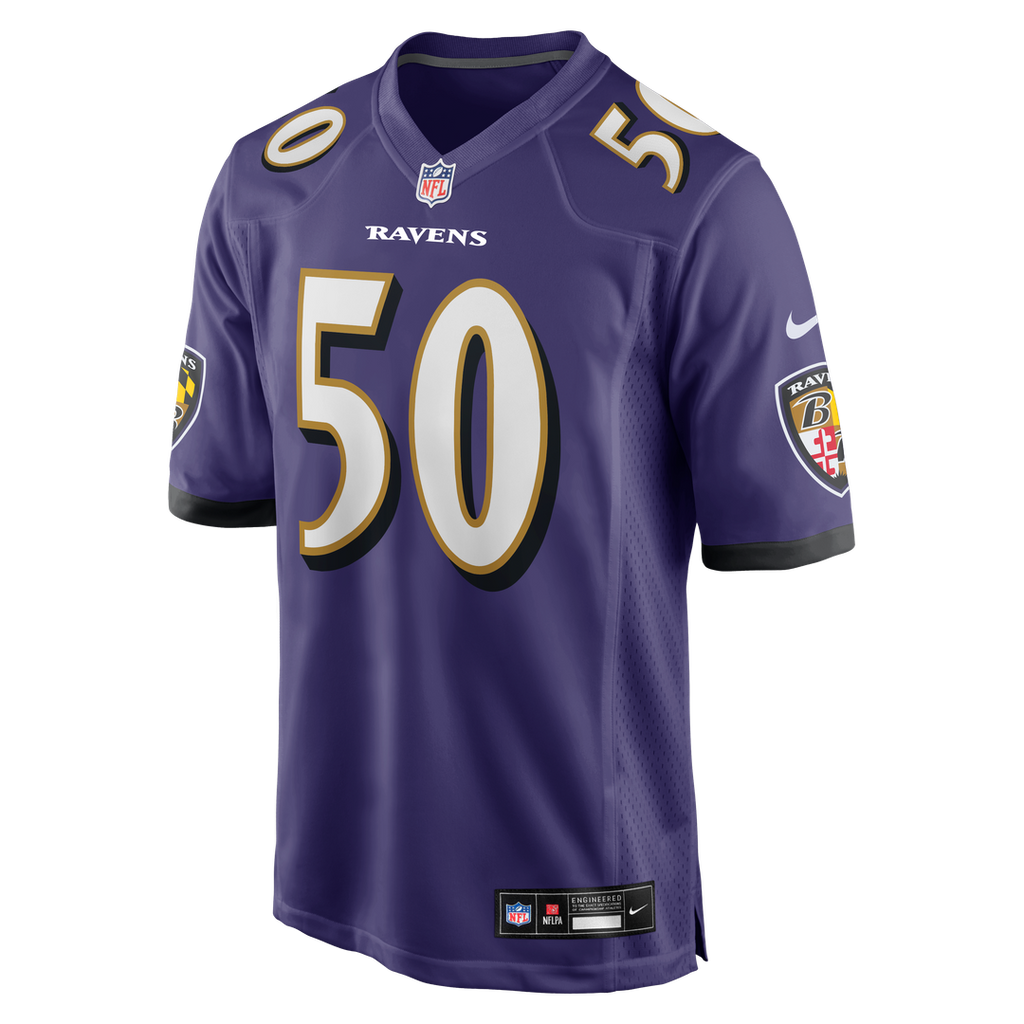 Baltimore Ravens Adisa Isaac Nike Purple Game Jersey