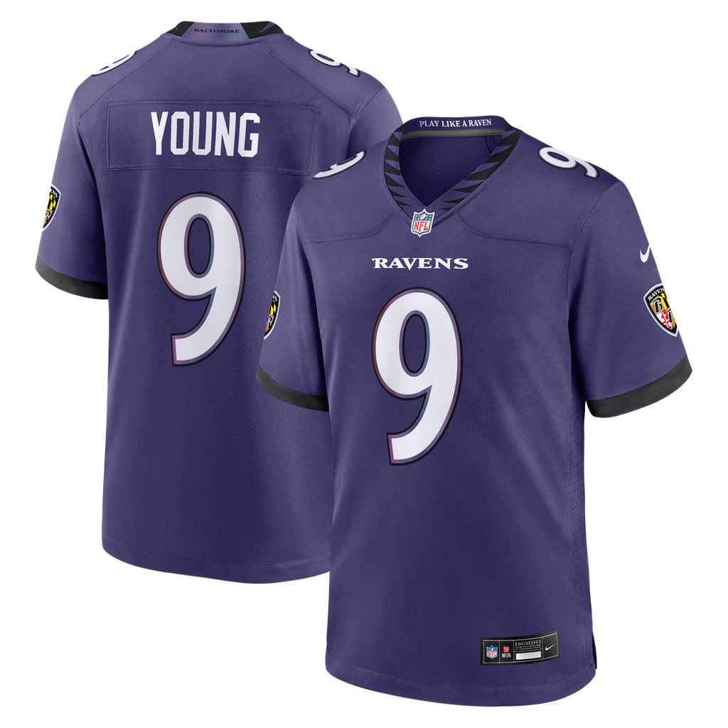 Baltimore Ravens Zion Young Nike Purple Game Jersey