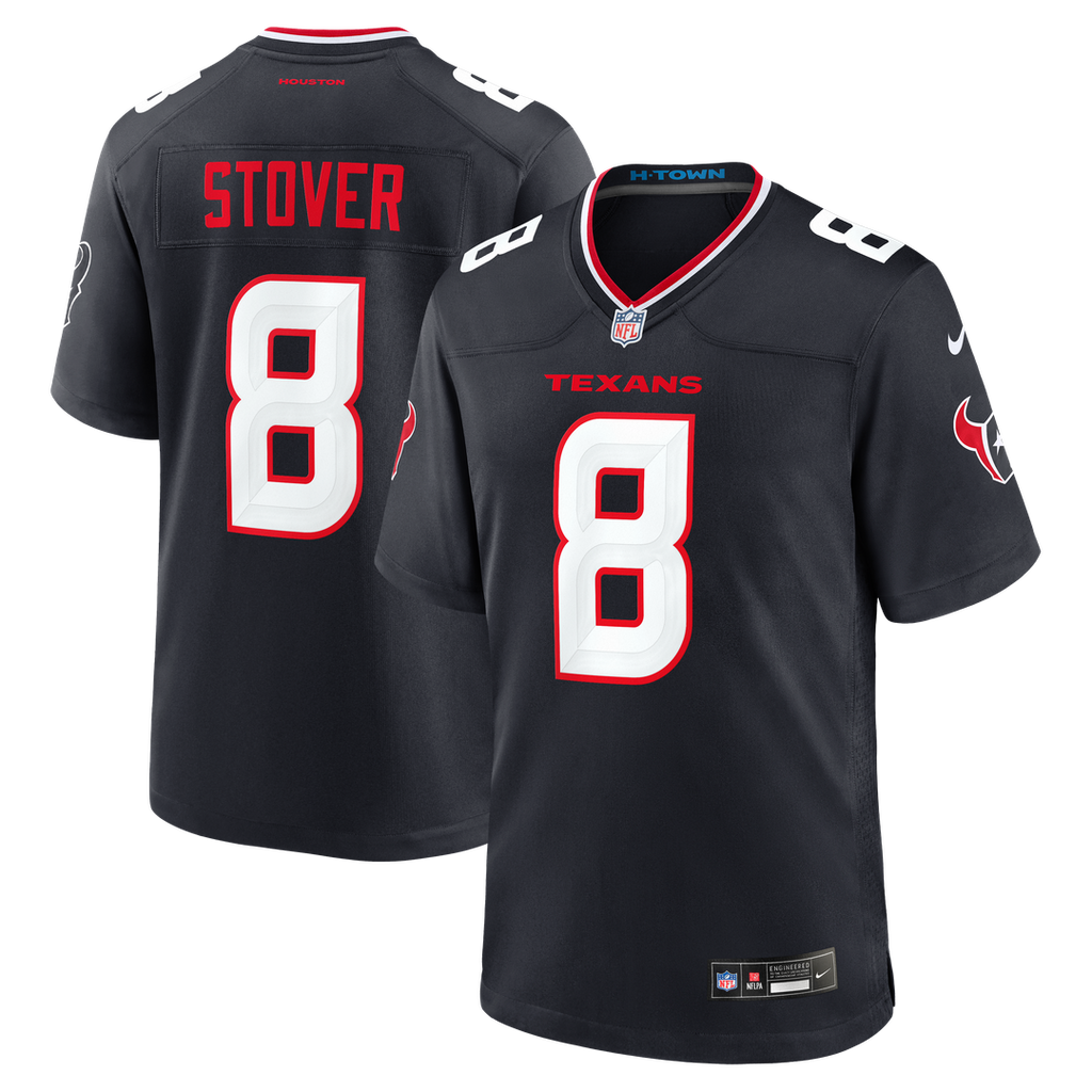 Houston Texans Cade Stover Nike Navy Game Jersey
