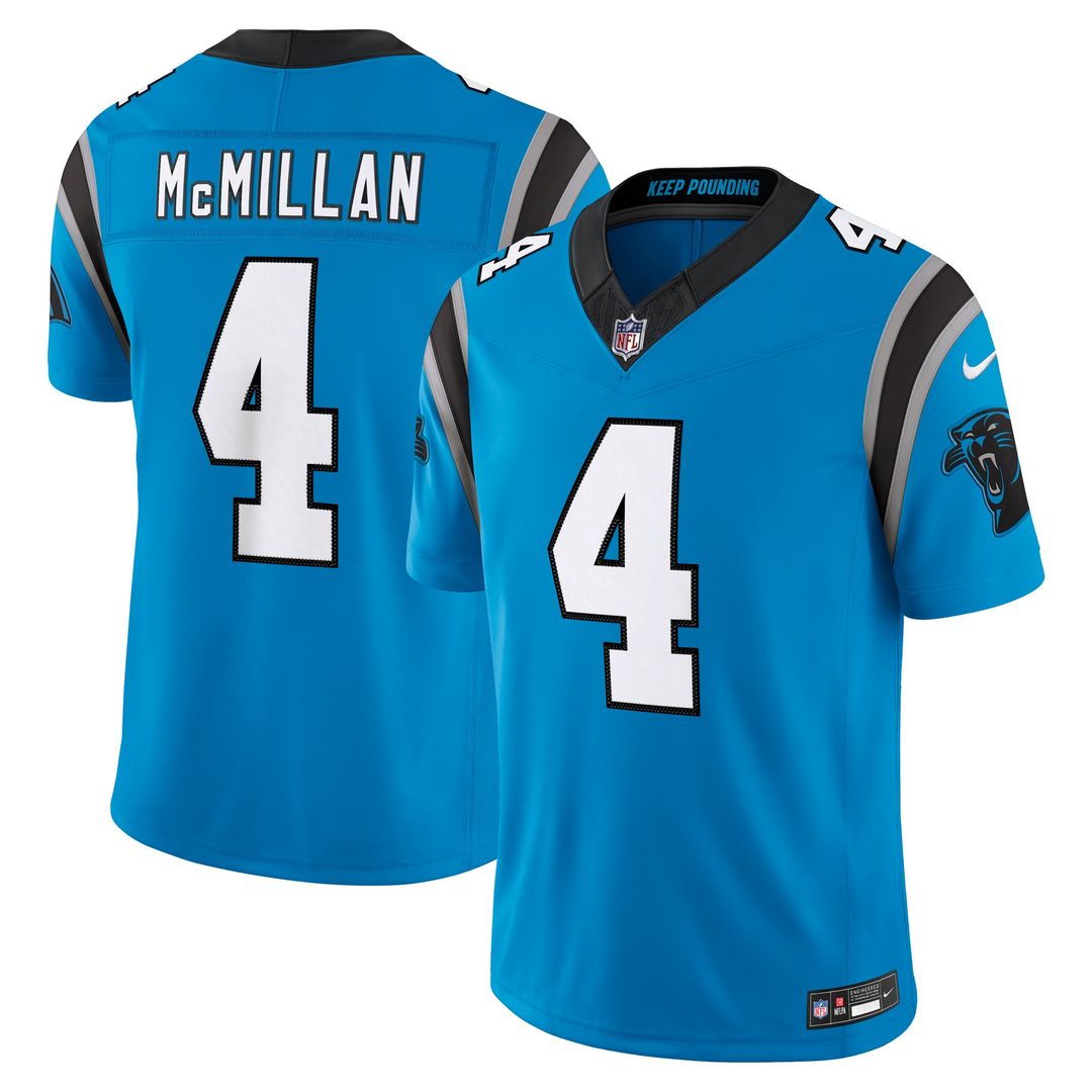 Carolina Panthers Tetairoa McMillan Nike Blue Alternate Vapor FUSE Stitched Limited Jersey