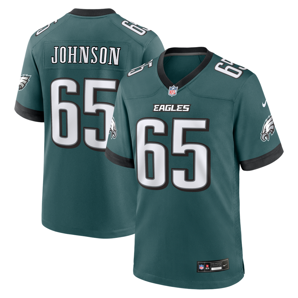 Philadelphia Eagles Lane Johnson Nike Midnight Green Game Jersey