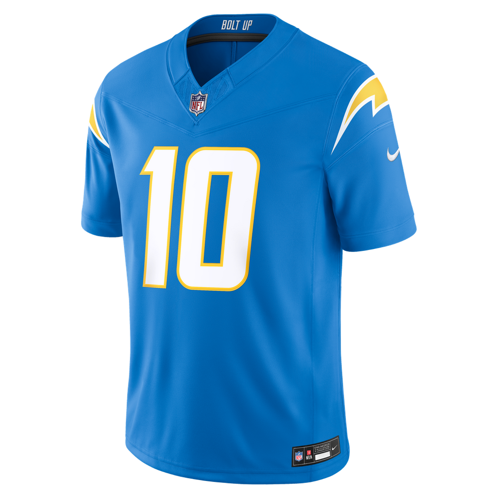 Los Angeles Chargers Justin Herbert Nike Navy Alternate Super Chargers Vapor FUSE Stitched Limited Jersey