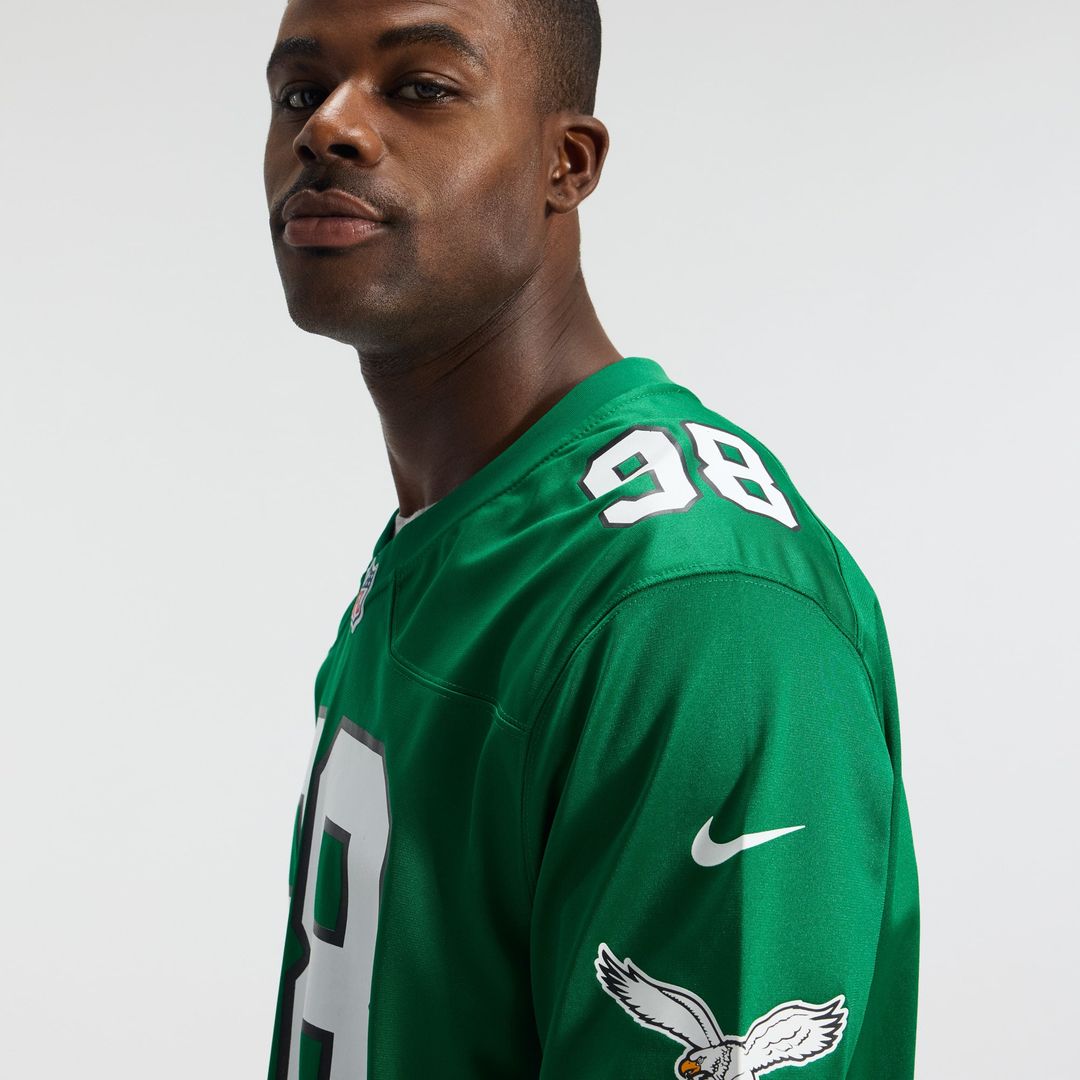 Philadelphia Eagles Jalen Carter Nike Midnight Green Game Jersey