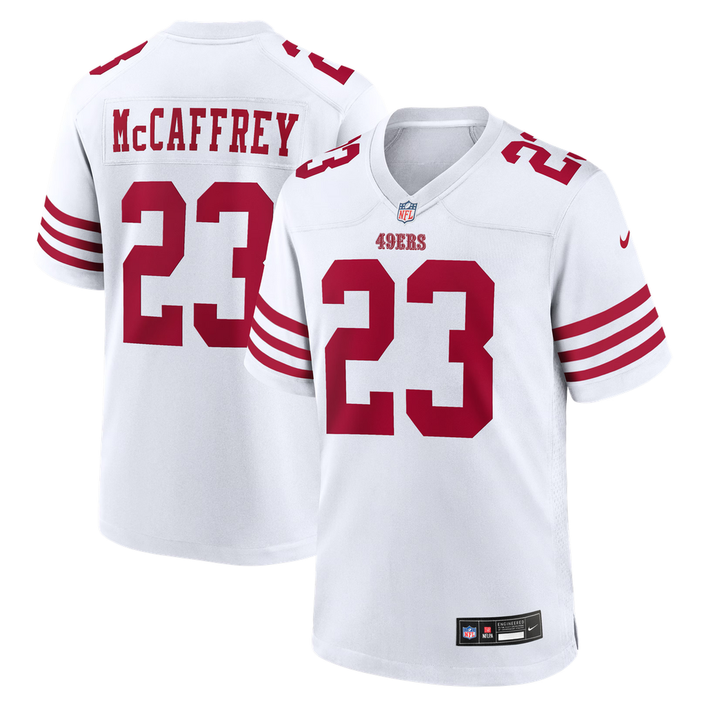 San Francisco 49ers Christian McCaffrey Nike White Game Jersey