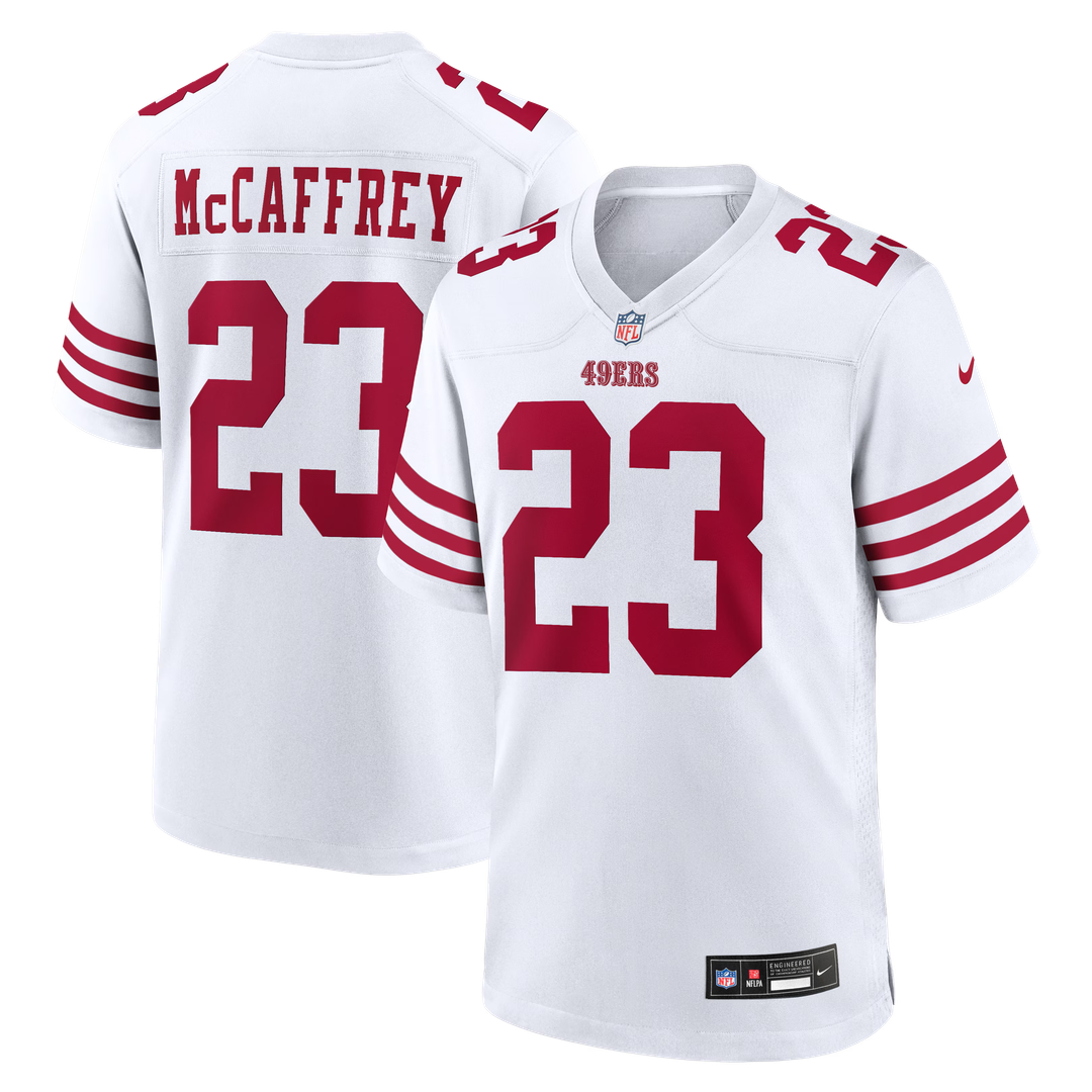 San Francisco 49ers Christian McCaffrey Nike White Game Jersey
