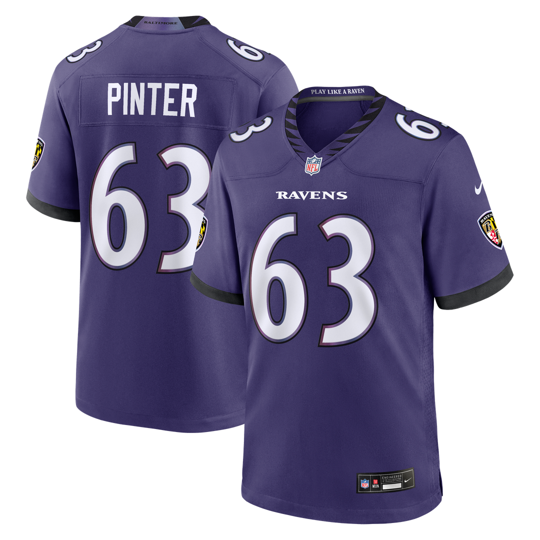 Baltimore Ravens Danny Pinter Nike Purple Game Jersey