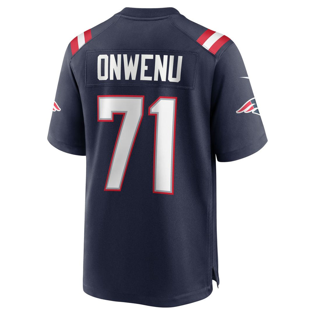 New England Patriots Mike Onwenu Nike Navy Game Jersey