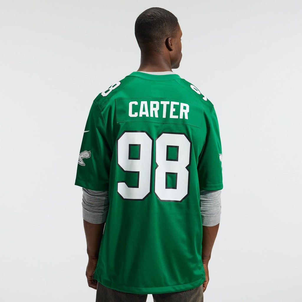 Philadelphia Eagles Jalen Carter Nike Midnight Green Game Jersey
