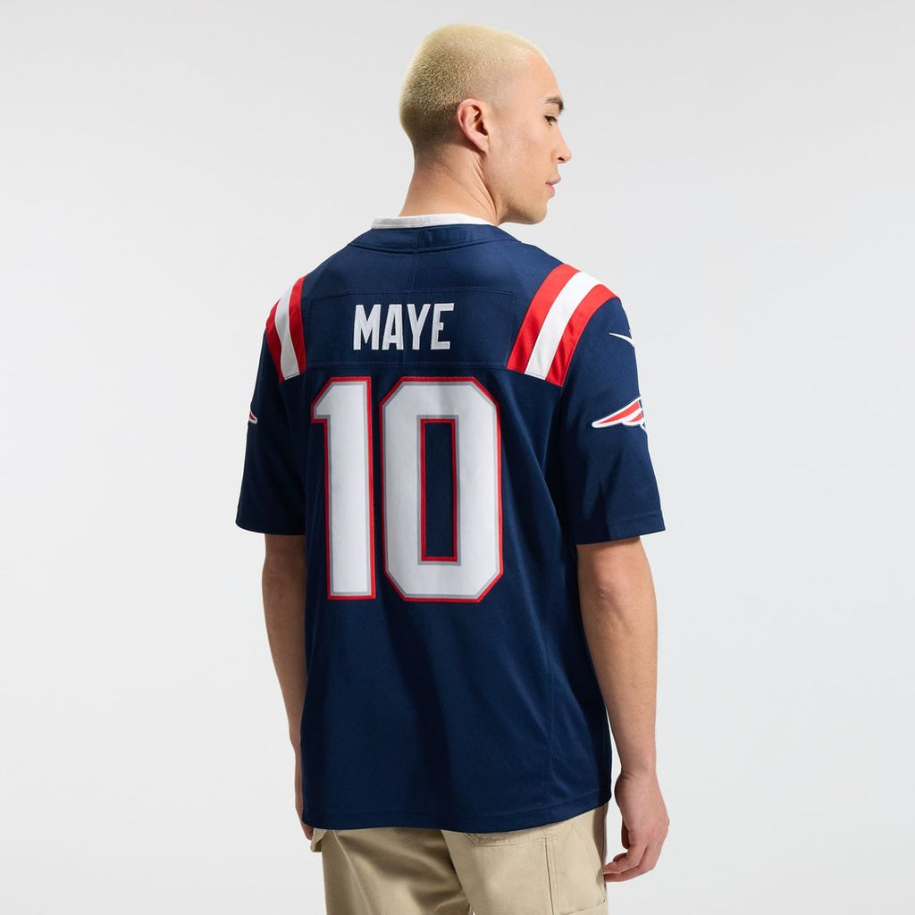 New England Patriots Drake Maye Nike Navy Team Vapor FUSE Stitched Limited Jersey