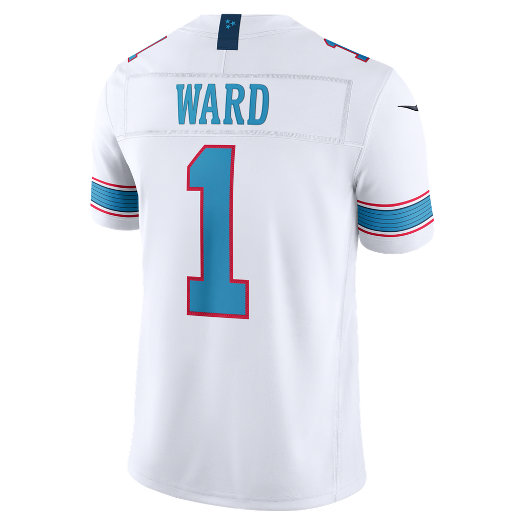 Tennessee Titans Cameron Ward Nike Light Blue Team Vapor FUSE Stitched Limited Jersey