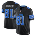 Detroit Lions Calvin Johnson Nike Black Alternate Vapor FUSE Stitched Retired Limited Jersey
